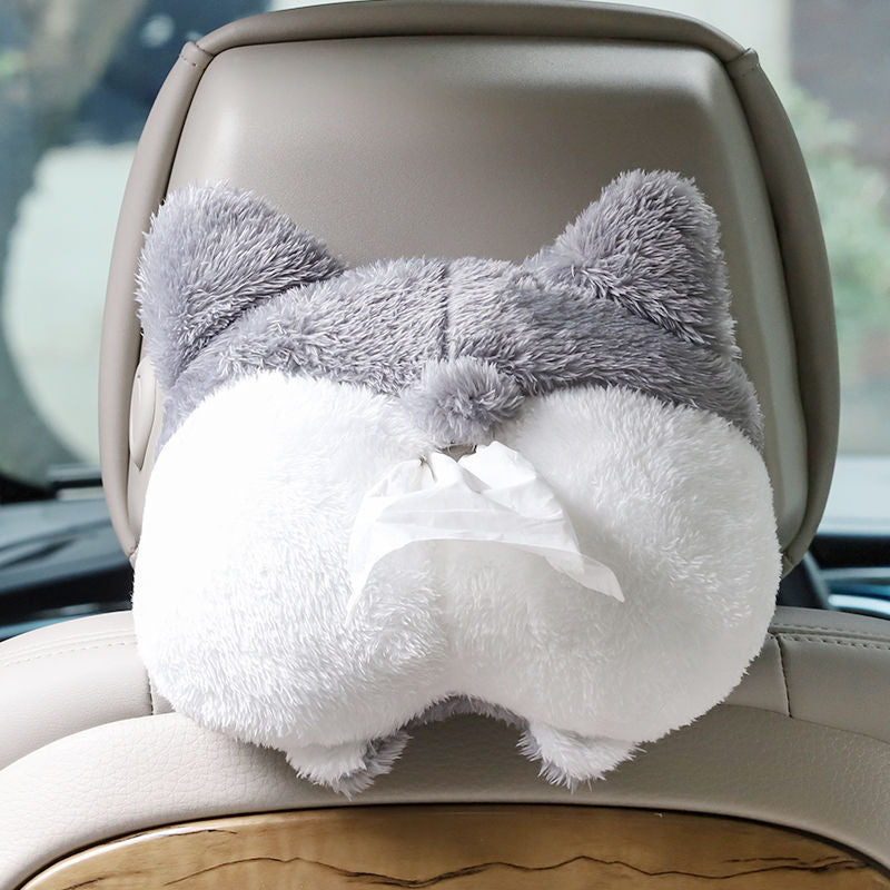 Car Tissue Box Storage Supplies Creative Cute Paper Hanging Corgi Ass Cartoon