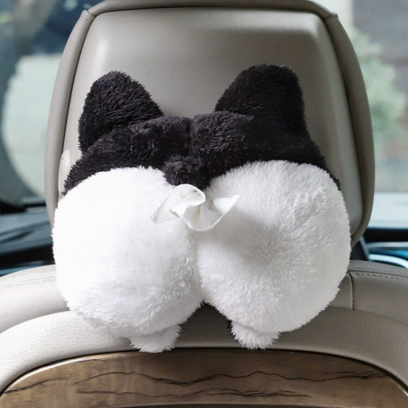 Car Tissue Box Storage Supplies Creative Cute Paper Hanging Corgi Ass Cartoon