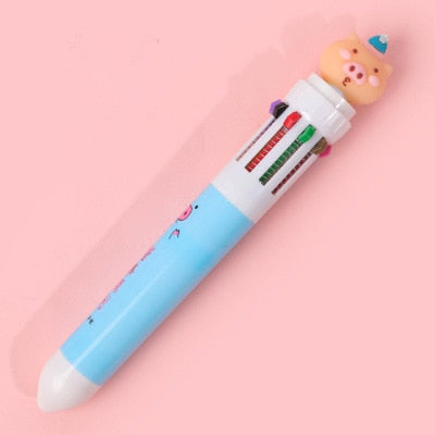 10 Colors Ballpoint Pen Kawaii Stationery Cute Pens Novelty Cute Kawaii Pen Student Writing Gel Pens Learning Office Supplies