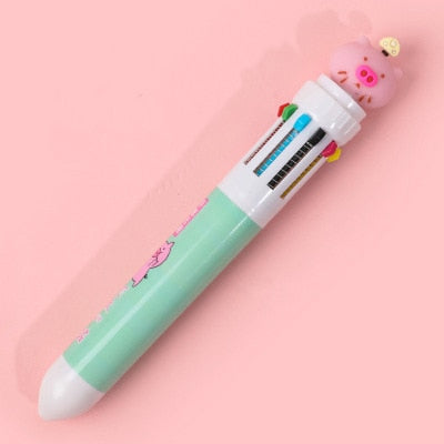 10 Colors Ballpoint Pen Kawaii Stationery Cute Pens Novelty Cute Kawaii Pen Student Writing Gel Pens Learning Office Supplies