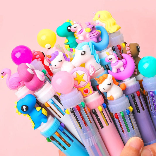 10 Colors Ballpoint Pen Kawaii Stationery Cute Pens Novelty Cute Kawaii Pen Student Writing Gel Pens Learning Office Supplies