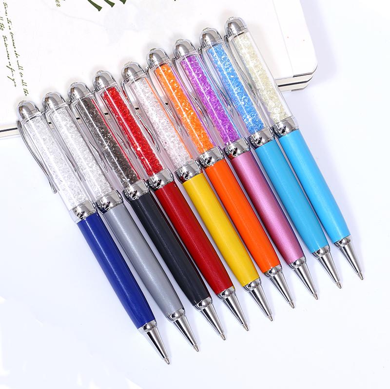 1@#1pcs Diamond Crystal Ballpoint Pen Multifunction Touch Gel Ink Pen Roller Ball Pen Stationery Ball-Point 0.5mm Drop Shipping