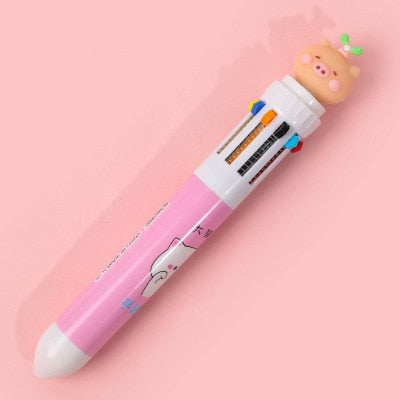 10 Colors Ballpoint Pen Kawaii Stationery Cute Pens Novelty Cute Kawaii Pen Student Writing Gel Pens Learning Office Supplies