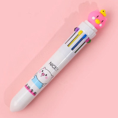 10 Colors Ballpoint Pen Kawaii Stationery Cute Pens Novelty Cute Kawaii Pen Student Writing Gel Pens Learning Office Supplies