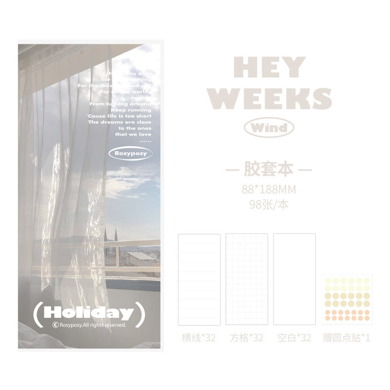 Hey-weeks ♥ Notebook with waterproof rubber cover