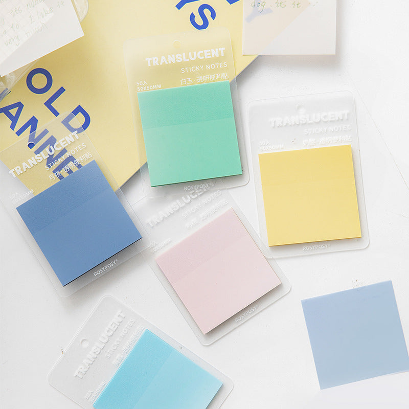 Color transparent post-it notes