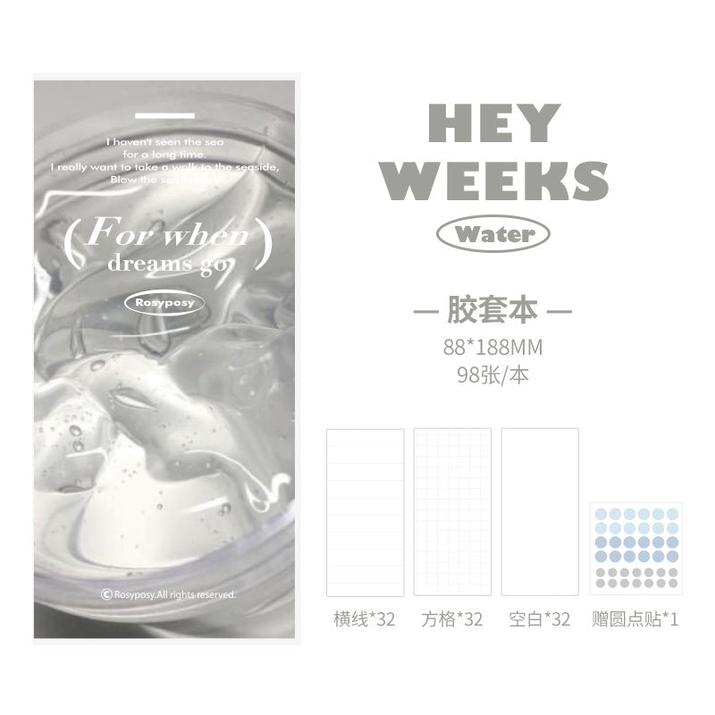 Hey-weeks ♥ Notebook with waterproof rubber cover