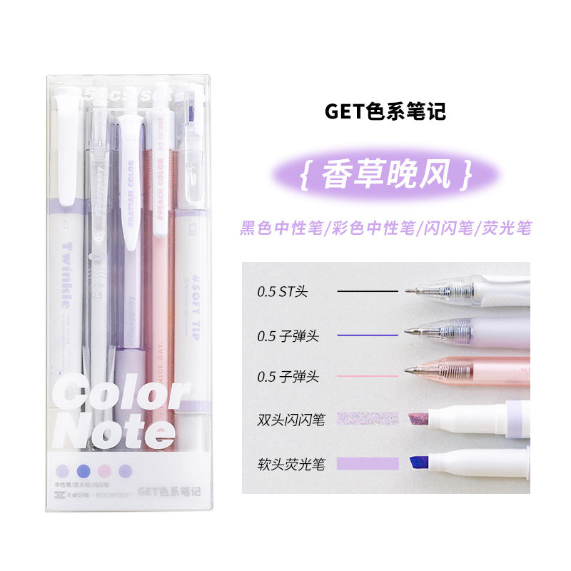 Get Color pen set ♥ Neutral PEN + highlighter