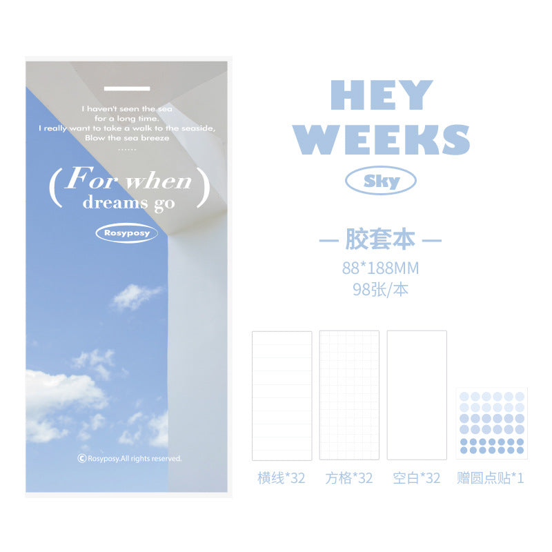 Hey-weeks ♥ Notebook with waterproof rubber cover