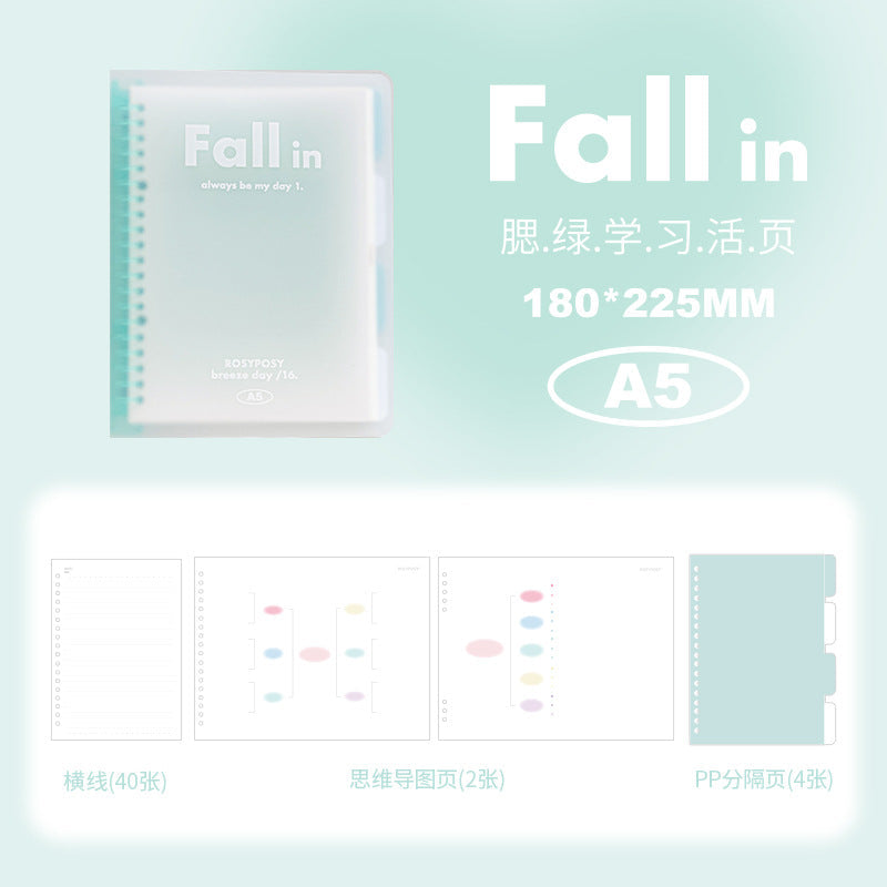 Fall in ♥ Gradient Blush   loose-leaf notebook