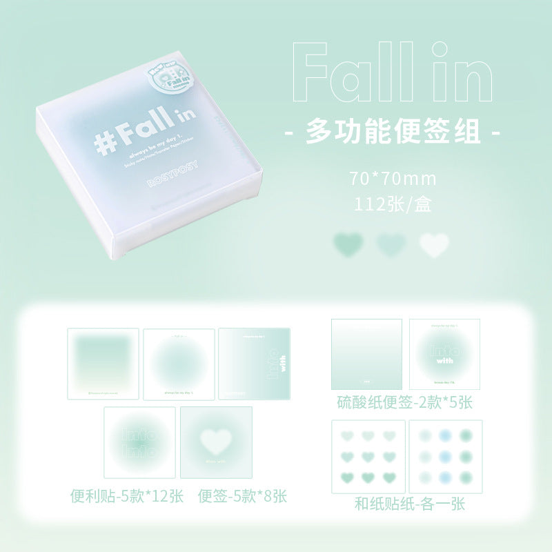 Fall in ♥ Gradient sulphuric acid carton notepad