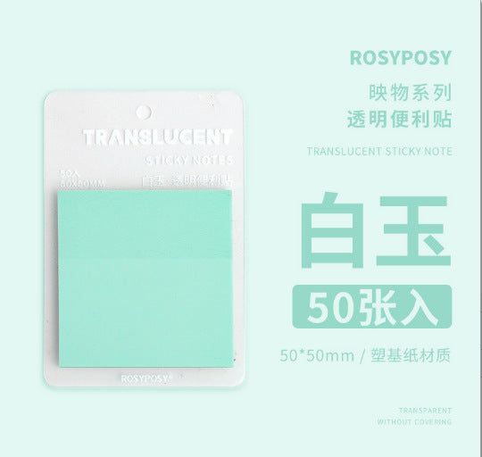 Color transparent post-it notes