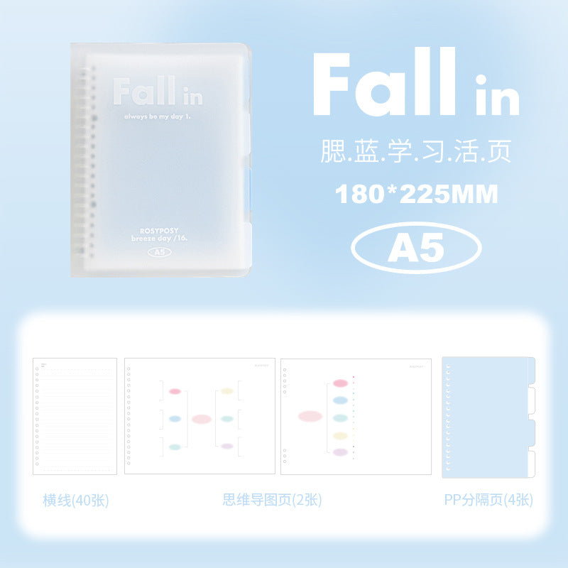 Fall in ♥ Gradient Blush   loose-leaf notebook