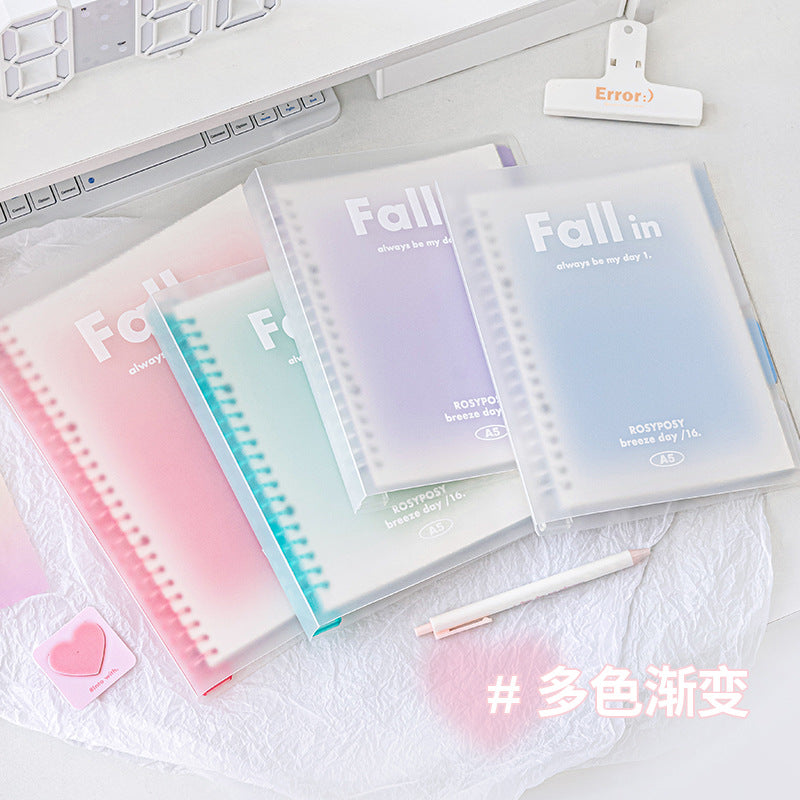 Fall in ♥ Gradient Blush   loose-leaf notebook