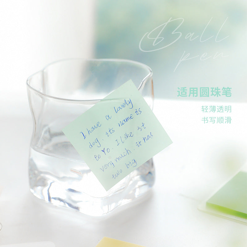 Color transparent post-it notes