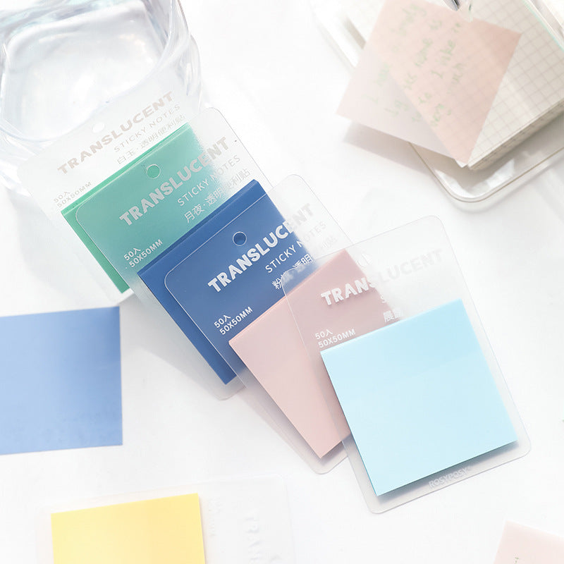 Color transparent post-it notes