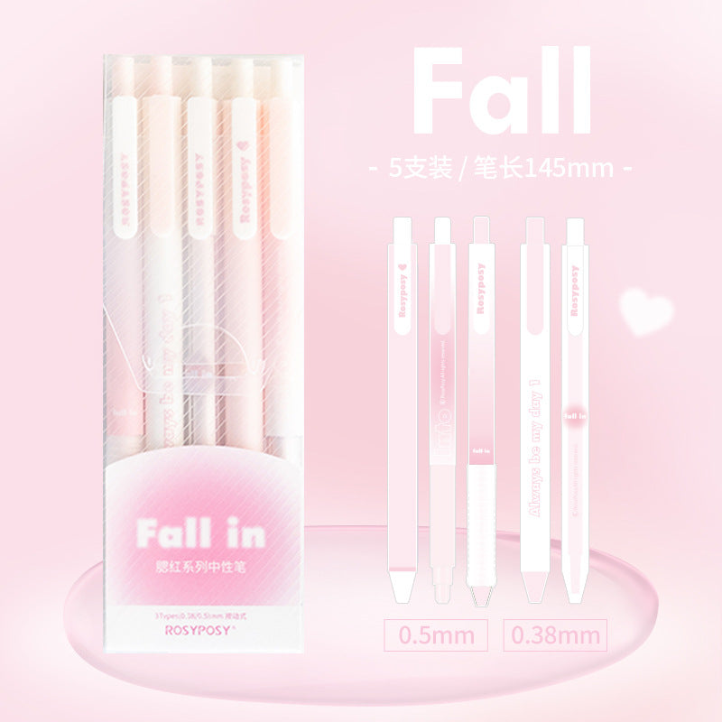 Fall in ♥ Blush neutral pen set [ transparent gradient ]