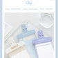 Cream cute file receive arrange binders and long tail