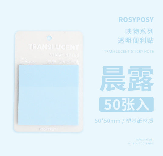 Color transparent post-it notes