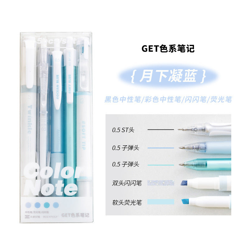 Get Color pen set ♥ Neutral PEN + highlighter