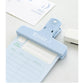 Cream cute file receive arrange binders and long tail