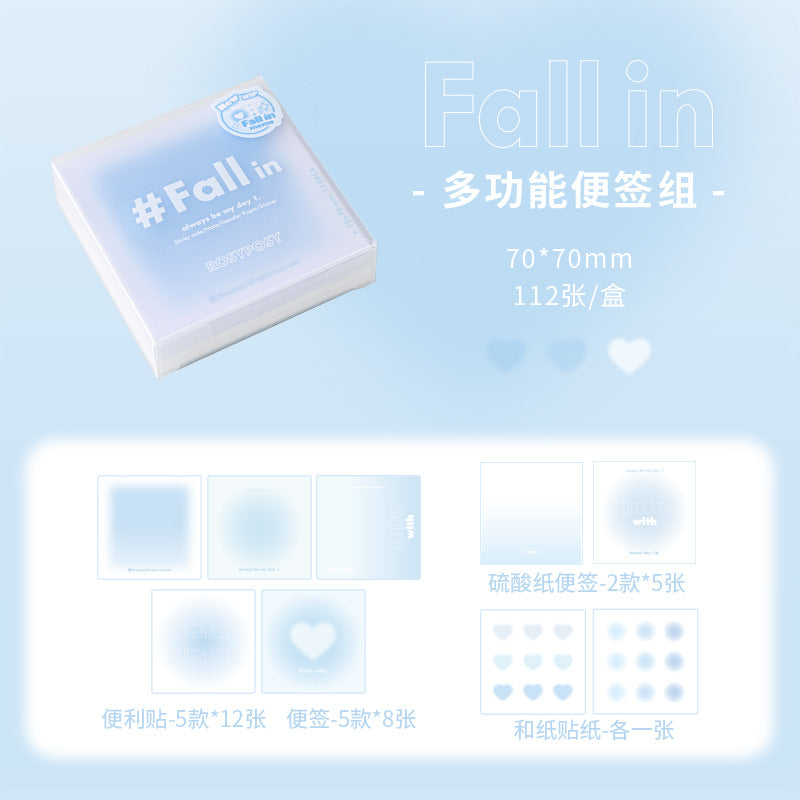 Fall in ♥ Gradient sulphuric acid carton notepad