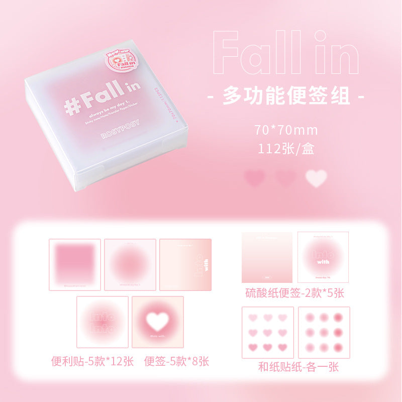 Fall in ♥ Gradient sulphuric acid carton notepad