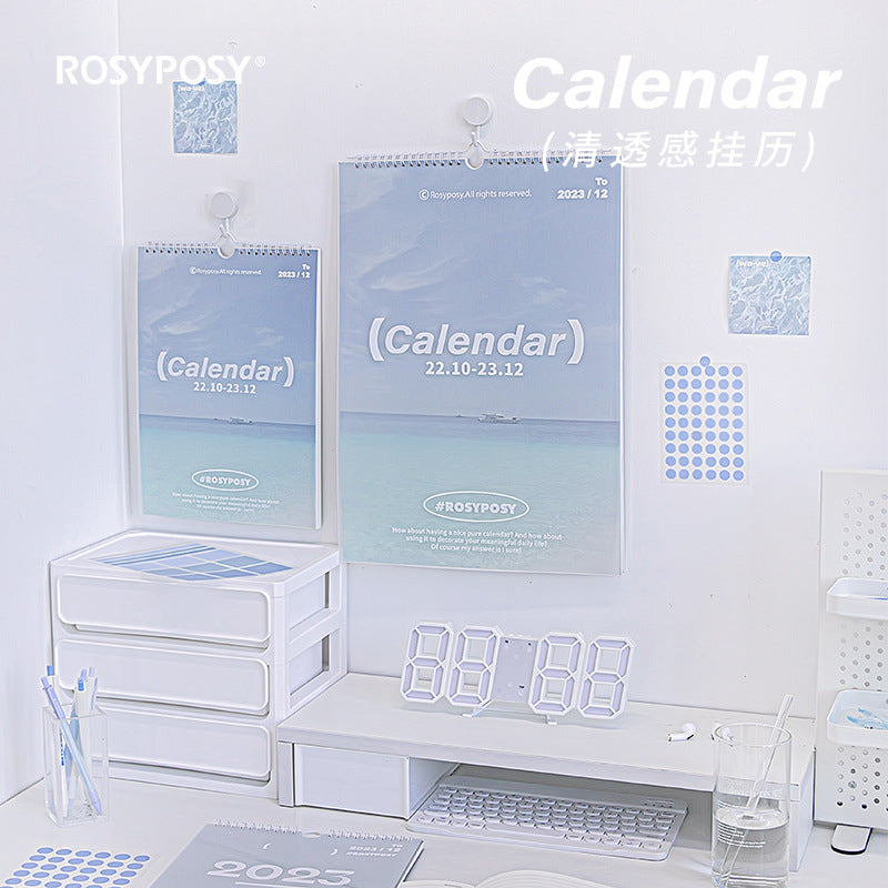 Clear 2023 A3 A4 wall calendar