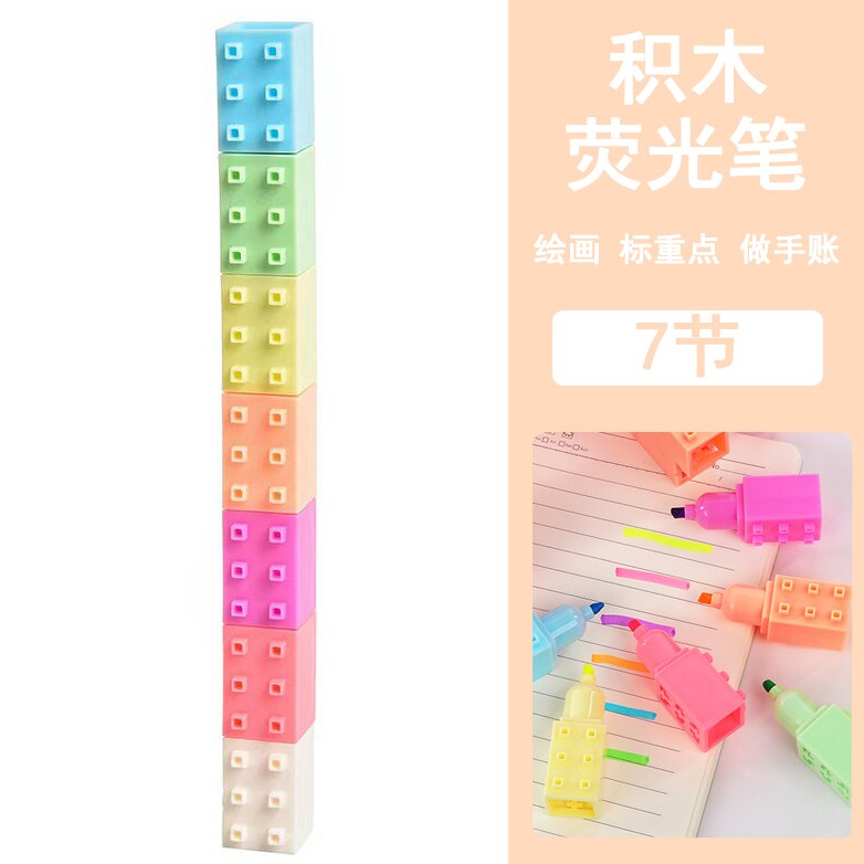 New Style Creative Cartoon Ice Cream Football Highlighter Macaron Color Splicing Pen Student Line Color Note Marker Pen