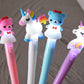 Ballpoint Pen LED Luminous Stationery Set Unicorn And Pony And Bear Children's Gift School Student Writing Suitable For 4/Box