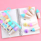 6Pcs Creative Ice Cream Cat Paw Highlighters Set Mini Kids Students Drawing Marking Supplies Kids Novelty Gift Kawaii Stationery
