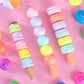 New Style Creative Cartoon Ice Cream Football Highlighter Macaron Color Splicing Pen Student Line Color Note Marker Pen
