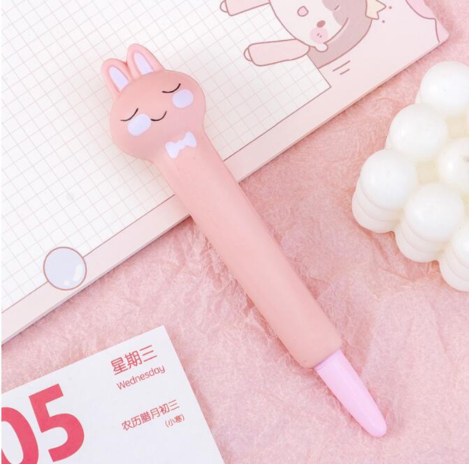 0.5mm Kawaii Animals Stress Relieve Squishy Gel Pen Signature Squeeze Foam Pen Cute School Office Supplies Gift Stationery