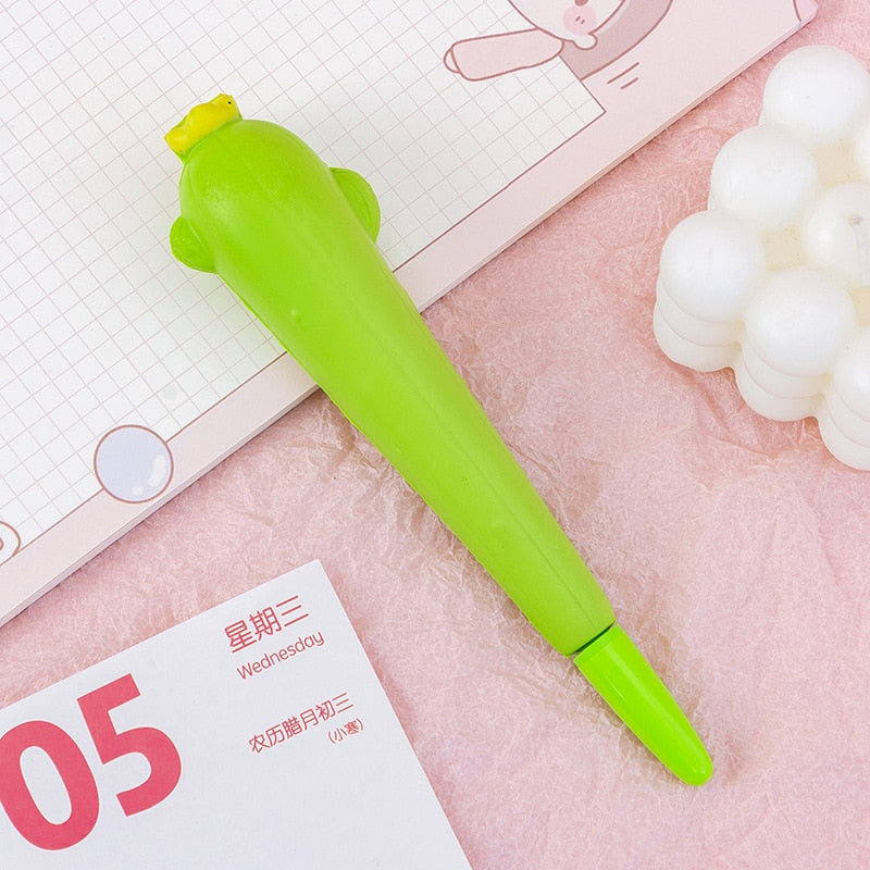 0.5mm Kawaii Animals Stress Relieve Squishy Gel Pen Signature Squeeze Foam Pen Cute School Office Supplies Gift Stationery