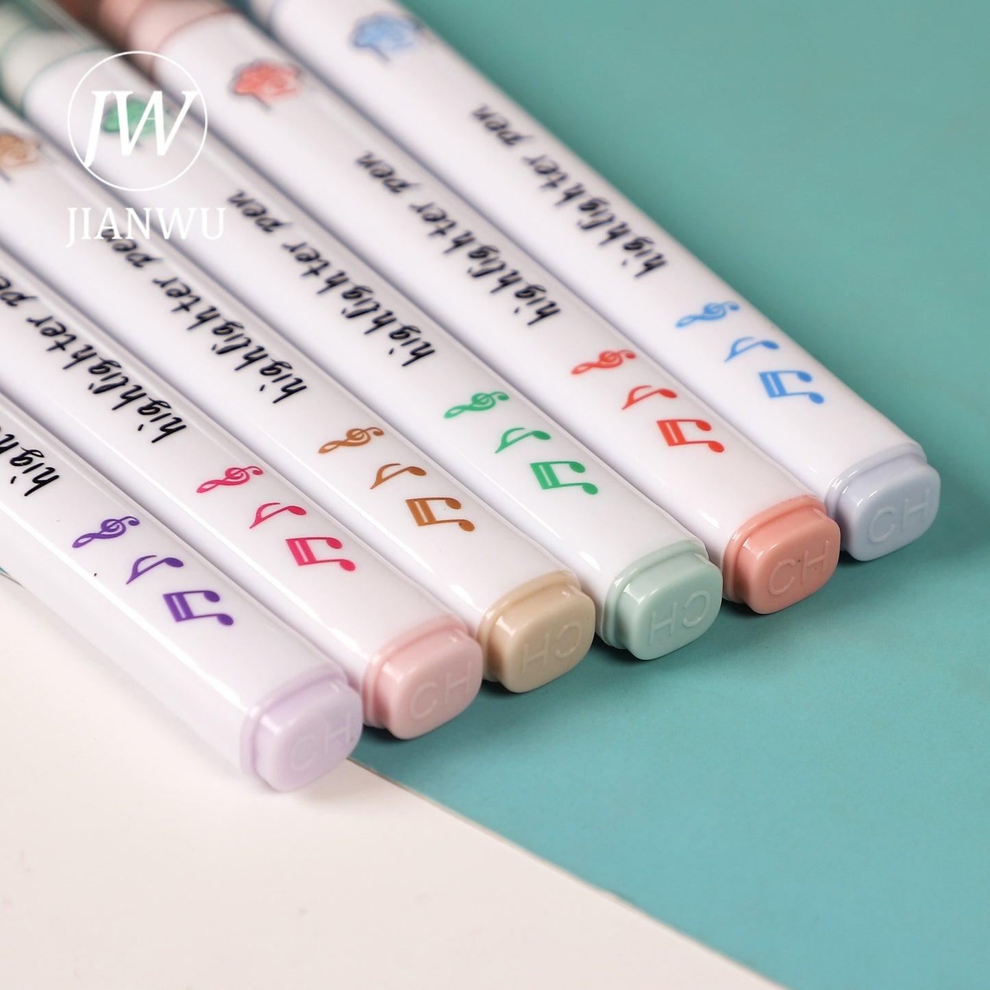 6 Pcs/Set Cute Cat Paw Highlighter Soft Oblique Nib Student Drawing Writing Marker Pens Kawaii Stationery School Supplies