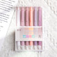 6Pcs/Set Cute Morandi Color Press Gel Pen ST Nib 0.5mm Black Ink Office Signature Pen Student Kawaii Stationery Writing Supplies