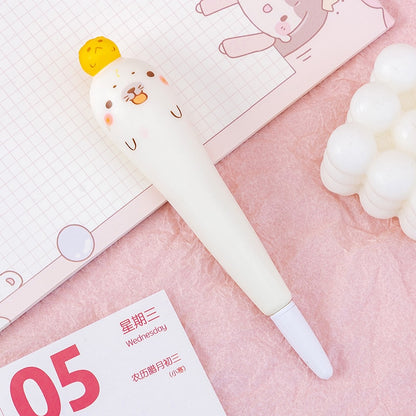 0.5mm Kawaii Animals Stress Relieve Squishy Gel Pen Signature Squeeze Foam Pen Cute School Office Supplies Gift Stationery