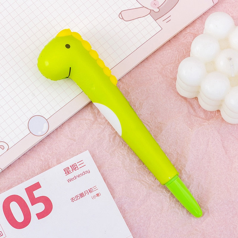 0.5mm Kawaii Animals Stress Relieve Squishy Gel Pen Signature Squeeze Foam Pen Cute School Office Supplies Gift Stationery